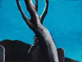 Tony Fomison, I runga I te pa; i runga i te Urupa; he karanga mo te po; he karanga mo Hine Nui o te Po, oil on canvasboard