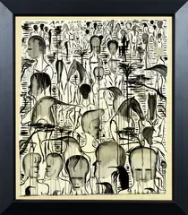 Art Lover 3 by Bill Hammond, acrylic on linen, sold Apr 2017