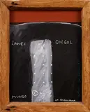 Ralph Hotere, Mungo at Aramoana, oil on board in original driftwood frame