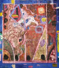 Gillian Ayres, Where the Cymbals of Rhea Played, oil on canvas