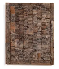 Rosalie Gascoigne, Apothecary, sawn and split soft drink crates