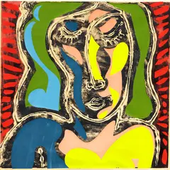Comic Cuts by Pat Hanly, cardboard print, 2/4, offered Apr 2017