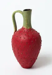 Katherine Smyth, Strawberry Fruit Juglet, glazed, hand-built ceramic