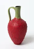 Katherine Smyth, Strawberry Fruit Juglet, glazed, hand-built ceramic