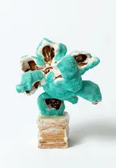 Madeline Child, Popcorn, glazed ceramic and glass beads