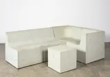 Ross Lovegrove for Gufram, Softcrete Modular Sofa and Side Table, polyurethane foam and steel rods, four parts