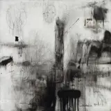 Richard Lewer, I Newd To Be a Soap Star Butt, I Cryed and Cryed, graphite and acrylic on perspex (1997)