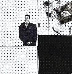 Untitled by Richard Lewer, acrylic on pegboard, sold Mar 2017