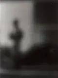 Patrick Pound, Untitled – Figure in an Interior, black and white photograph