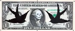 Dollar Bill Six (United States of America) by Wayne Youle, acrylic on found banknote, sold Mar 2017