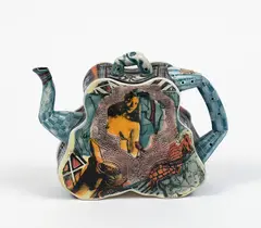 Richard Stratton, Fad or Fact Teapot, glazed porcelain