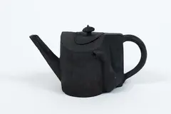 Richard Stratton, Teapot with Two Spouts, fired ceramic