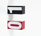 Anton Parsons, All the time (White on Red, White on Black), lacquer and vinyl on aluminium, two parts (2008)