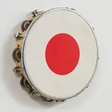 Elliot Collins, Future Music No. 2, screenprint on tambourine