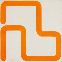 Orange Line by Simon Morris, acrylic on Belgian linen, sold Mar 2017
