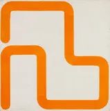 Simon Morris, Orange Line, acrylic on Belgian linen