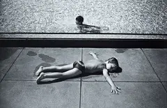 Ingeborg Tyssen, Swimmers No. 109 from the series Ryde Aquatic Centre, Sydney 1981, large scale black and white photograph mounted to aluminium