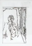 Scott Flanagan, Mechanical Portrait as Taf Astan, ink, acrylic and collage on paper
