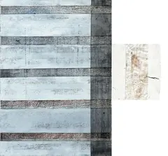 Panel 7 by Glenys Brookbanks, acrylic on wood, two parts, offered Mar 2017
