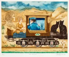 Tea-Wagon by Gary Tricker, etching, 5/30, sold Mar 2017