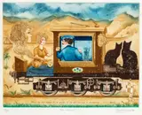 Gary Tricker, Tea-Wagon, etching, 5/30
