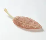 Stephen Bradbourne, Red Puka Leaf, fused gaffer glass