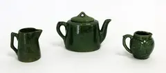 Luke Adams Three part Tea Set, (Teapot, Milk and Cream Jugs), glazed stoneware