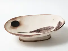 John Crawford, Large Feather Bowl, glazed earthenware