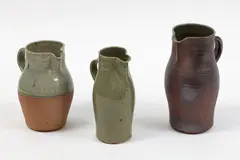 Paul Meltzer, Three Large Glazed Stoneware Water Jugs
