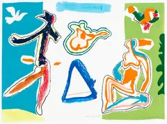 Vacation by Pat Hanly, silkscreen print, 26/37, sold Feb 2017