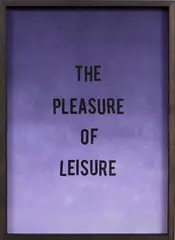 Martin Basher, The Pleasure of Leisure, silkscreen print with applied gold pigment
