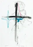 John Reynolds, Cook at Tolaga Bay III, colour lithograph