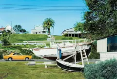 Geoffrey Notman, Calypso (Kawhia), enamacryl on board