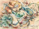 Gabrielle Hope, Pumpkins and Gourds, watercolour and gouache
