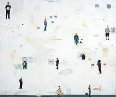 Andrew McLeod, Untitled, oil and graphite on canvas