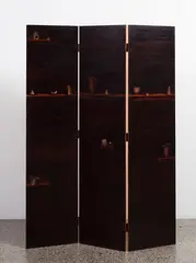 Emily Wolfe, Untitled, oil on three panel wooden screen