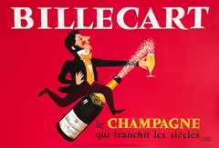 Herve Moran, Billecart, original French vintage poster
