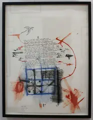 Restless Spirit by John Pule, lithograph, 4/20, sold Feb 2017
