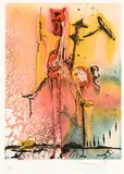 The Knight of the Middle Ages from The Dalinean Horses by Salvador Dalí, colour lithograph, 52/250, sold Feb 2017