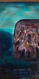 Selwyn Muru, The Song of Tangaroa On A Thousand Beaches, oil on unstretched jute canvas