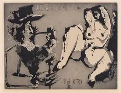 Untitled by Pablo Picasso, etching, sold Feb 2017