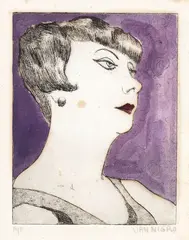 Jan Nigro, Untitled – Portrait of a Lady, mezzotint, a/p
