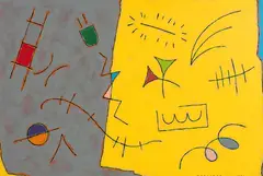 Yellow Cake by Paul Hartigan, enamel on board, sold Feb 2017