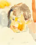 Head of a Boy by Toss Woollaston, watercolour, sold Feb 2017