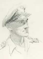 Russell Clark, Untitled – Portrait of an Officer, graphite on paper