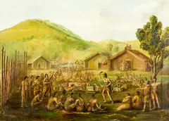 Thomas William Downes, The Sale of Whanga-Nui (Wanganui), 1840, 1840, oil on canvas
