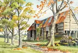 Untitled – Farm Scene by Mary Margaret Gore Spicer, watercolour, sold Feb 2017