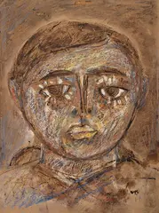 Selwyn Muru, Maori Boy, mixed media on paper