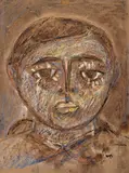Selwyn Muru, Maori Boy, mixed media on paper