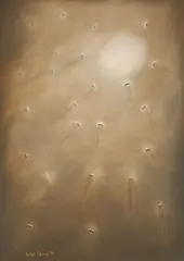 Robyn Gibson, Aerial View Toward Light Source, acrylic and pastel on paper
